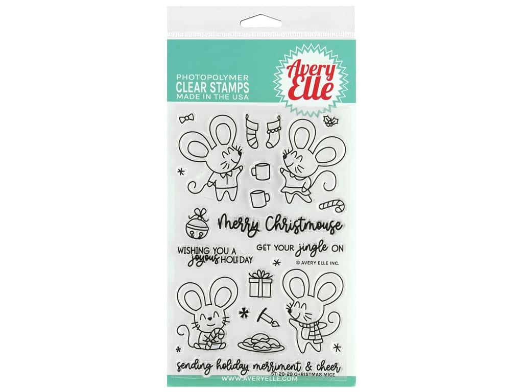 Avery Elle, Christmas Mouse Stamp Set